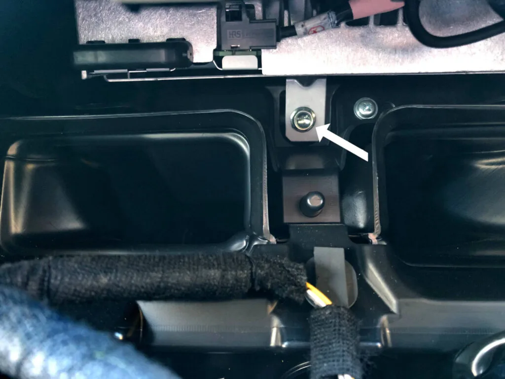 Securing bolt removed