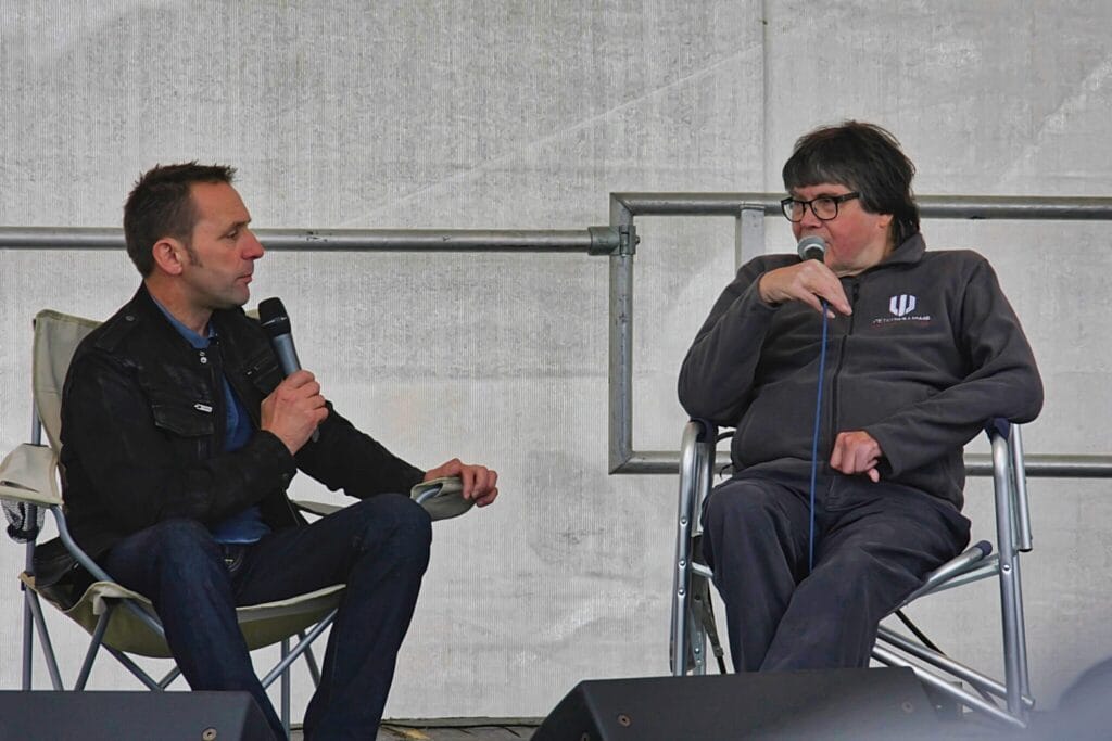Steve Plater interviewing Peter Williams