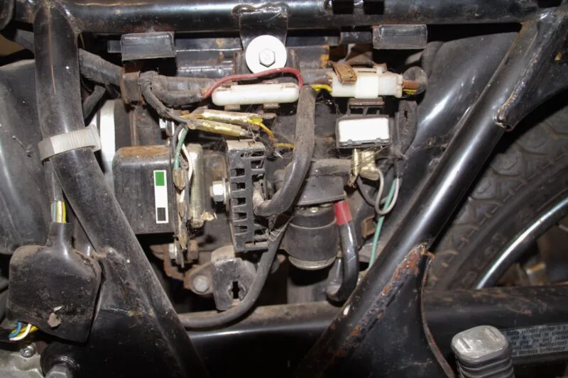 Battery box with associated electrics